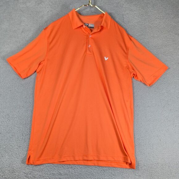 Callaway Polo Mens Size Large Orange Performance Golf Polo Opti-Dri - Picture 1 of 7